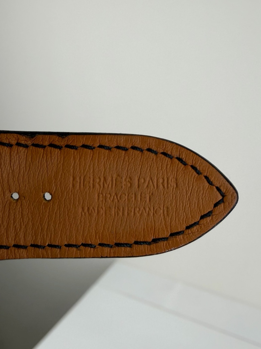 Hermès Apple Watch Band 44mm 45mm Noir Black Single Tour Leather - Picture 7 of 10
